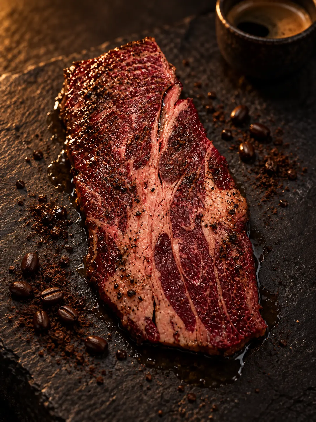 Black Angus al caffè con chicchi tostati